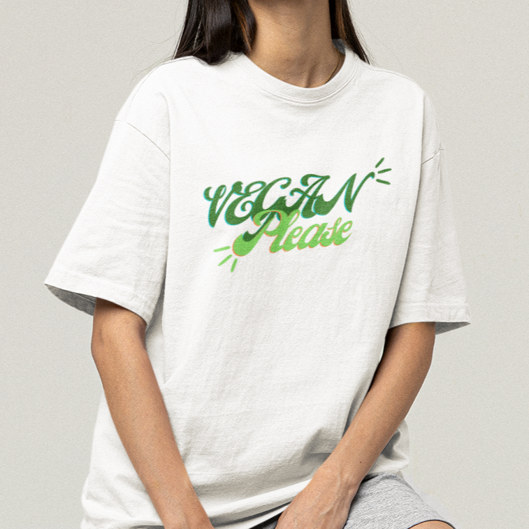 vegan please oversize shirt unisex